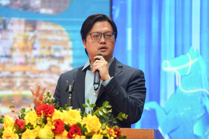 Lê Thành Nam, Giám đốc Đầu tư, Touchstone Partners tại Diễn đàn chính sách quốc gia, hợp tác quốc tế về đầu tư cho khởi nghiệp sáng tạo. Ảnh: Lưu Quý