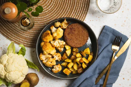 Meatless burger met bloemkool