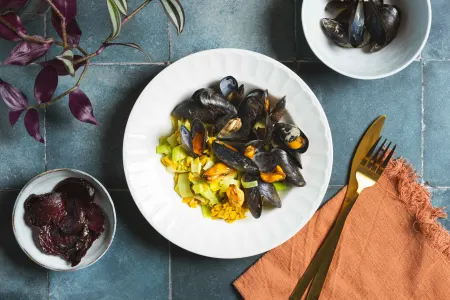 Orzo met mosselen