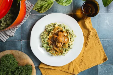 Boerenkoolstamppot met Resty-balletjes