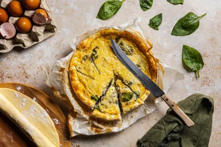 Spinazie-champignonquiche