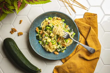 Romige pasta met verse kapucijners