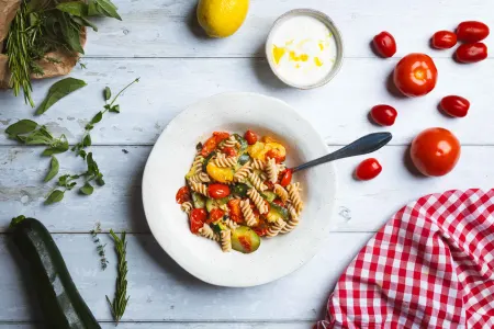 Fusilli met geroosterde groenten