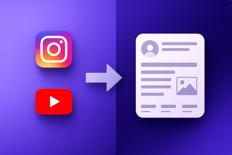 How to Build a Mini Website for Instagram and YouTube