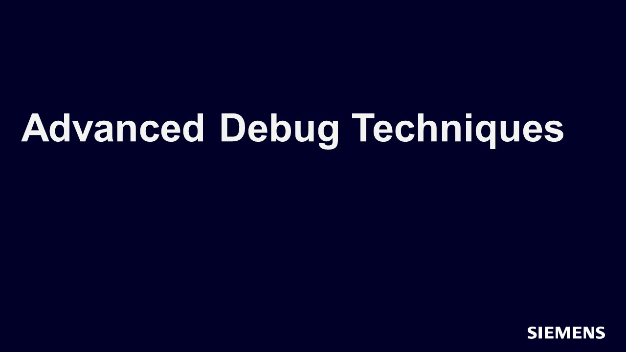Advanced Debug Techniques | Track