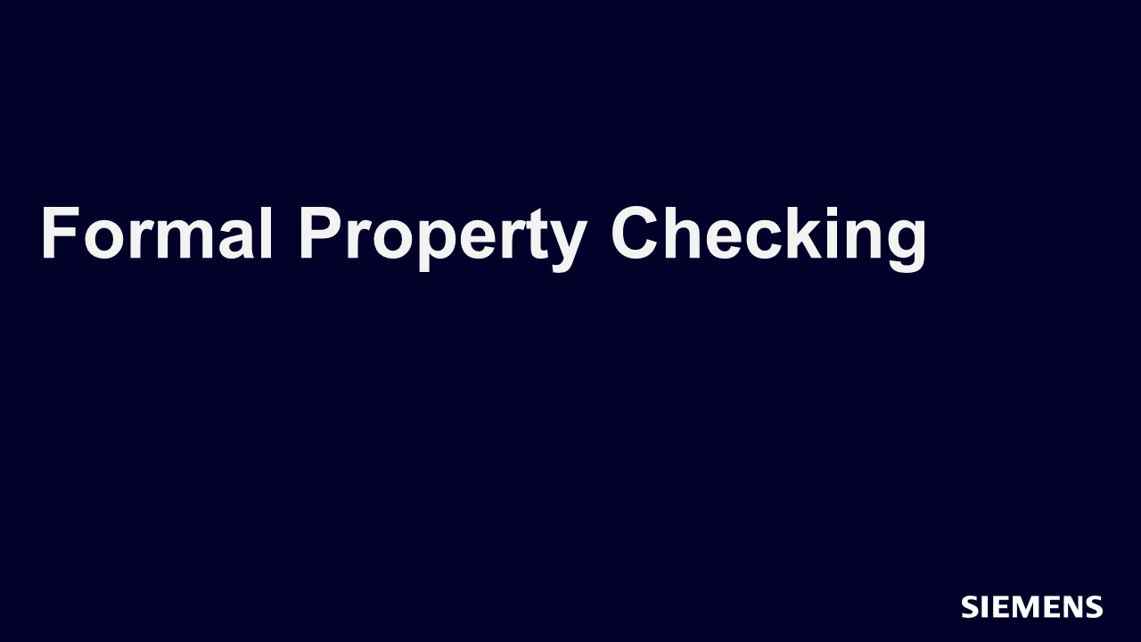 Formal Property Checking Formal Track