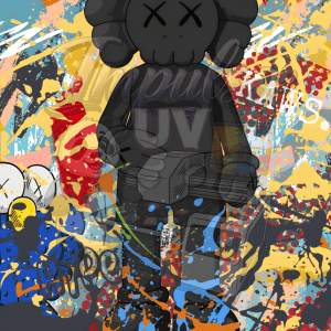 Abstract splatter kaws