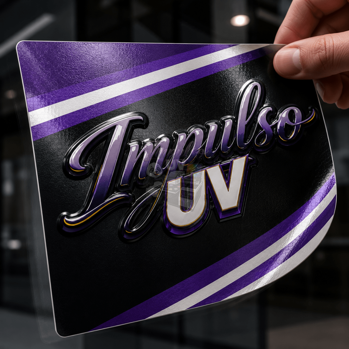 Impresión UV en Vinilo (Holográfico Personalizado) Con Relieve.