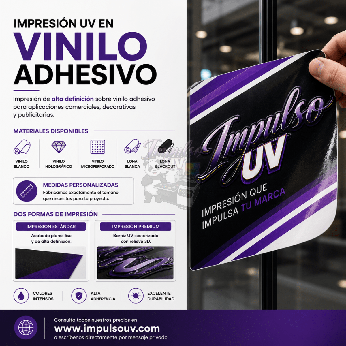Stickers UV en Vinilo (Blanco - Sin Relieve)