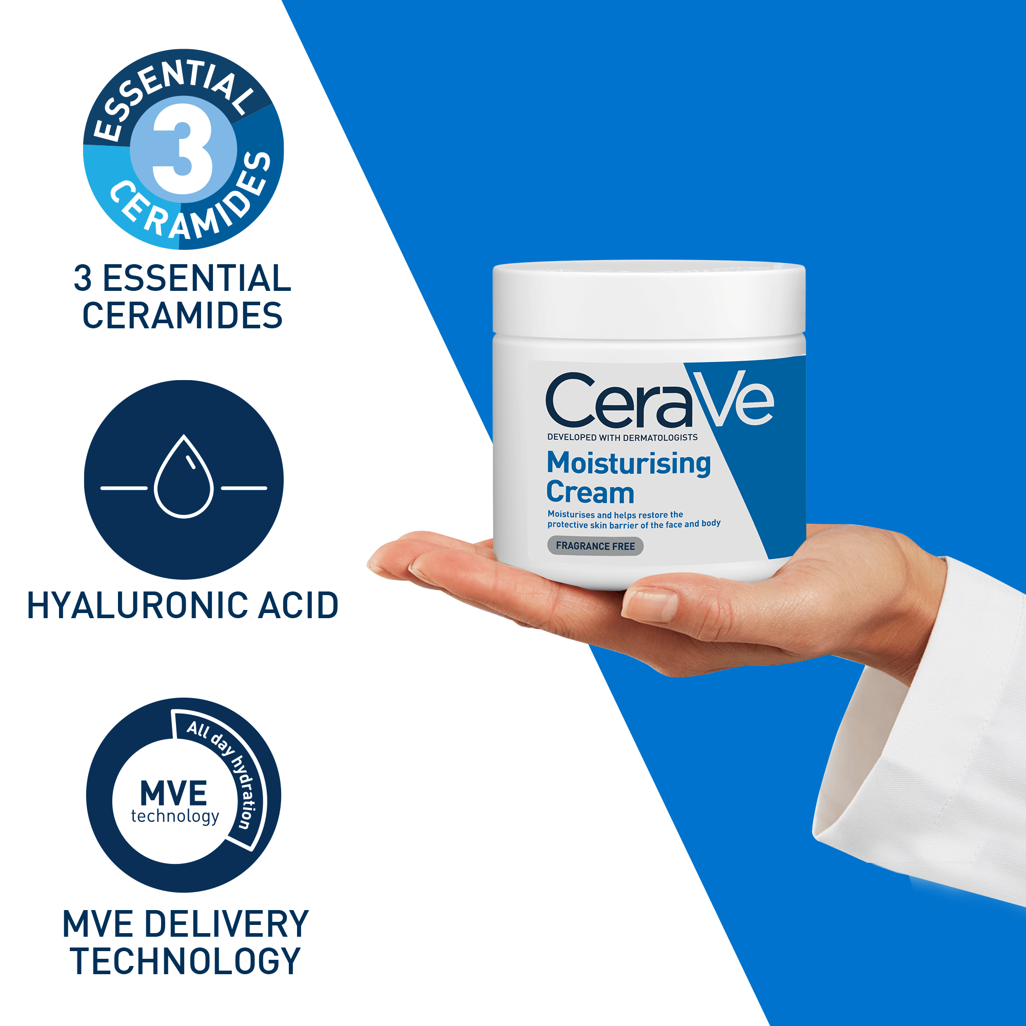 CeraVe moisturising cream 3 essential ceramides 340g