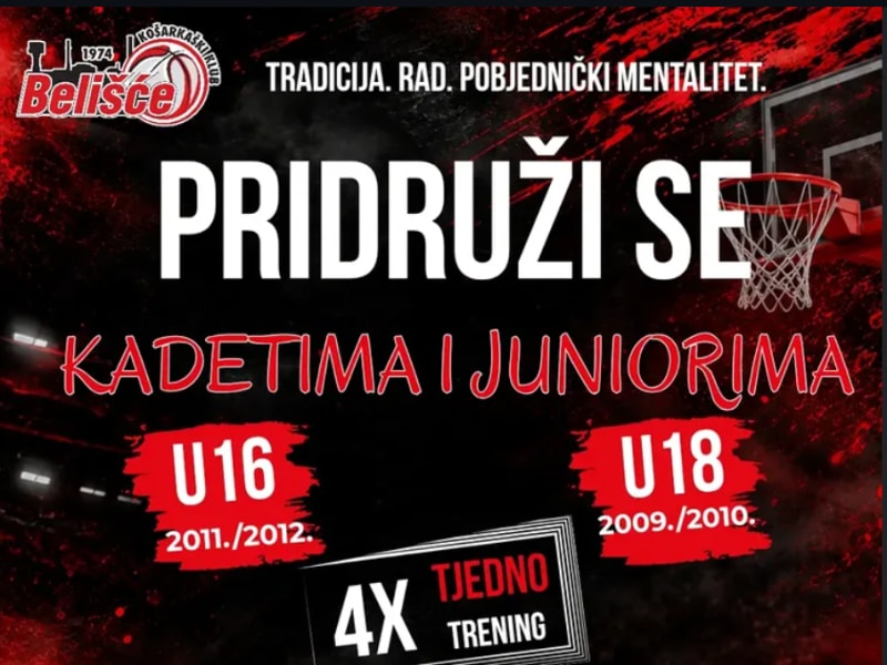 Pridruži se kadetima i juniorima KK Belišće