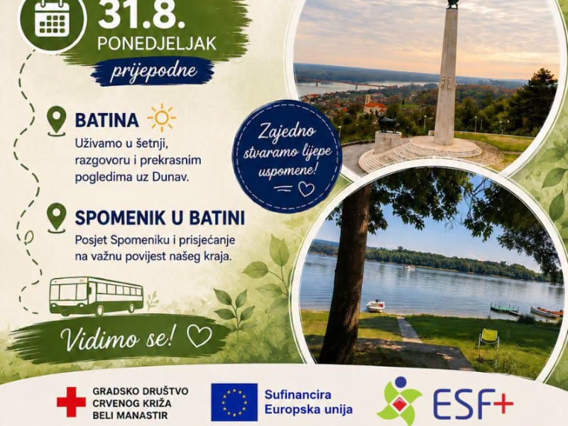 Dnevni boravak Zajedno bez granica - Posjet Batini i Spomeniku Batinske bitke