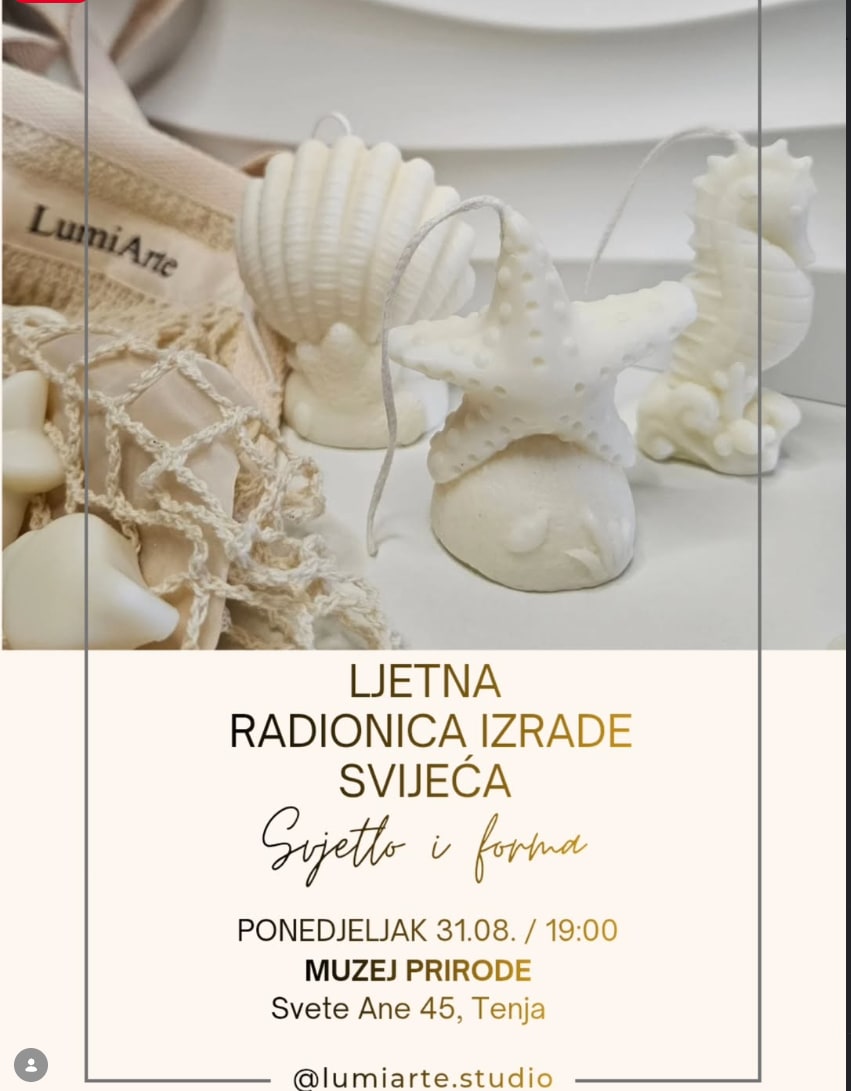 Ljetna radionica izrade svijeća - Svjetlo i forma