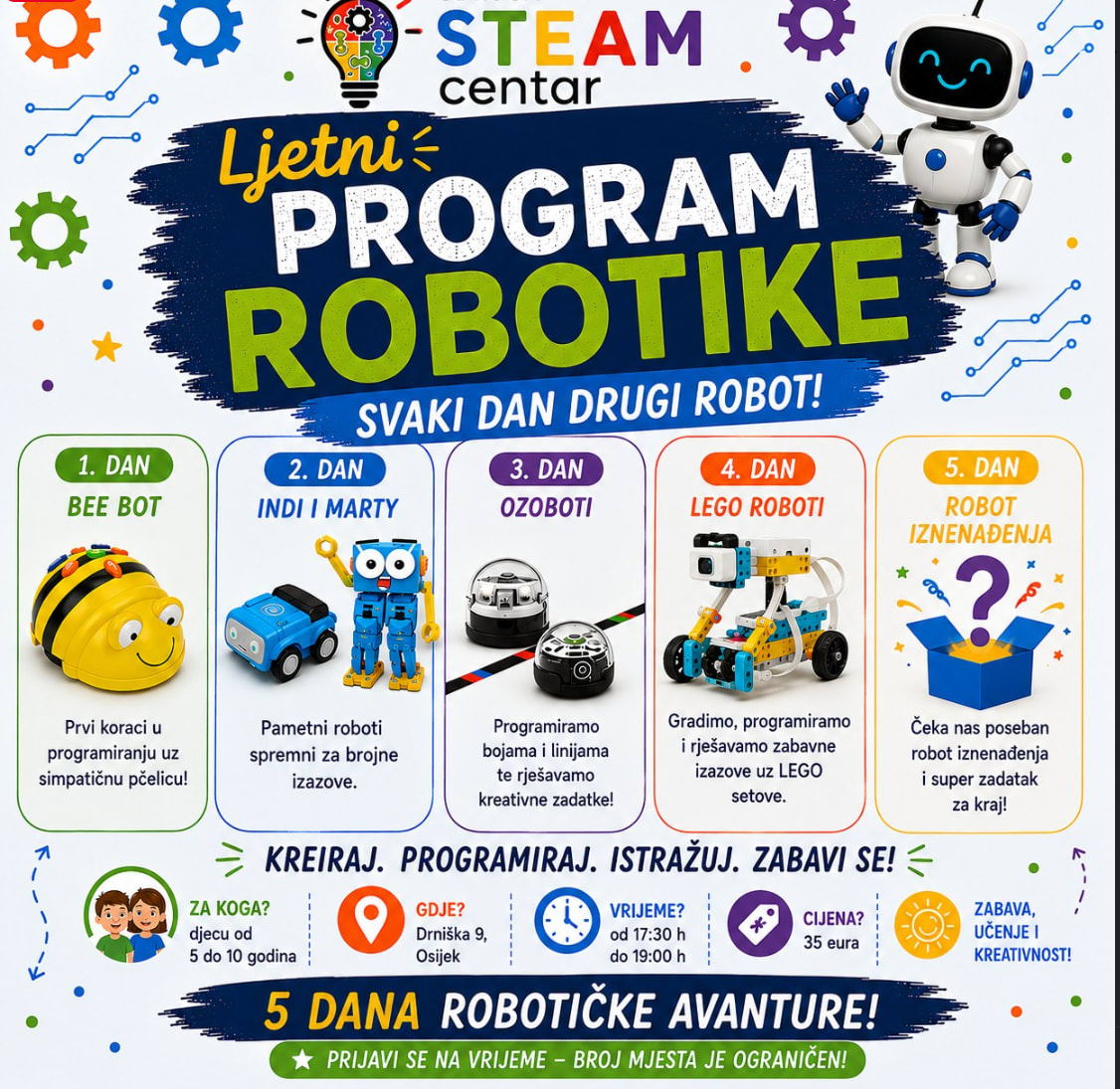 Ljetni program robotike – 5 dana robotske avanture