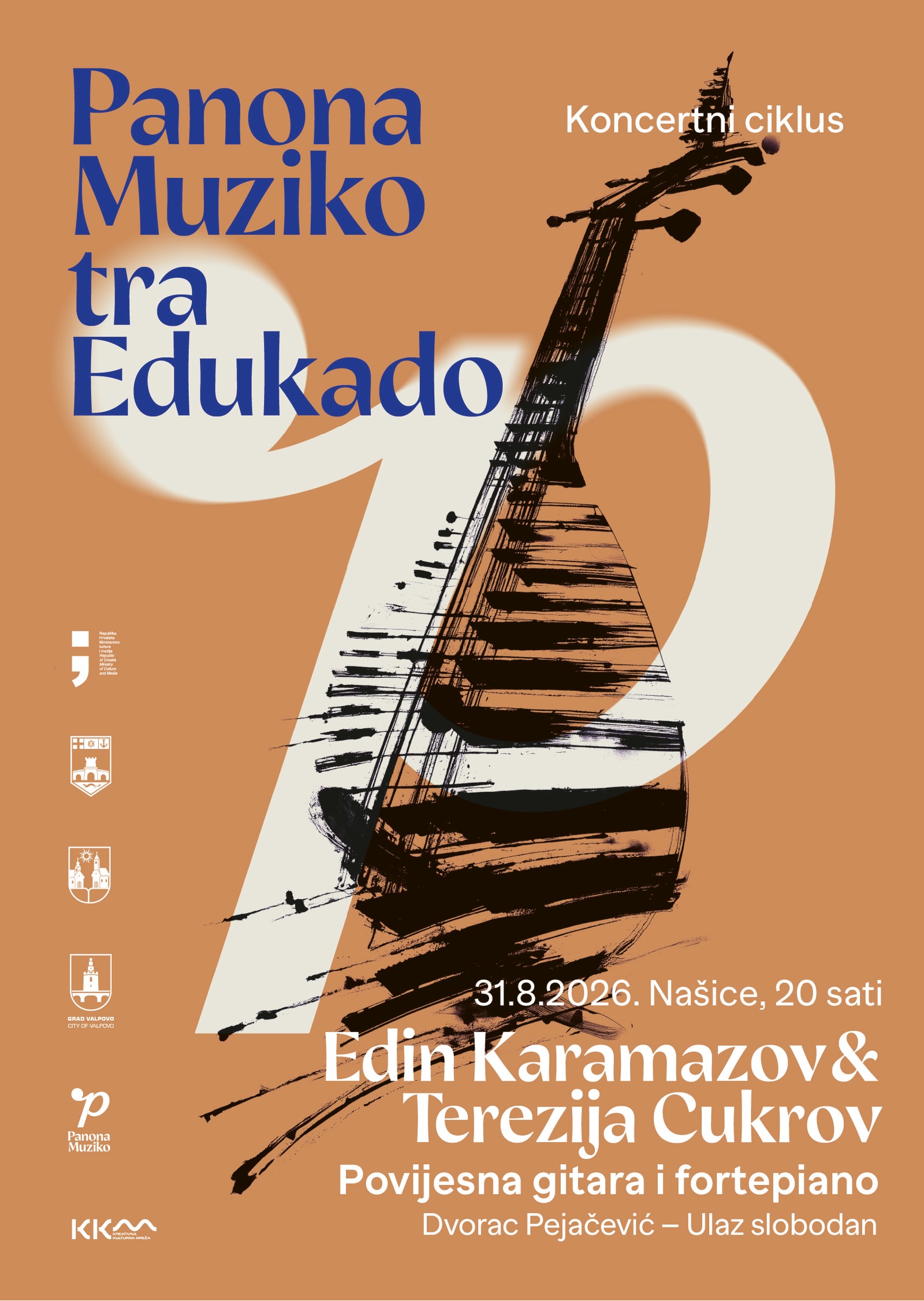 Panona Muziko tra Edukado - Edin Karamazov, povijesna gitara i Terezija Cukrov, fortepiano