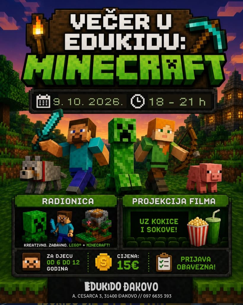 Večer u Edukidu: Minecraft