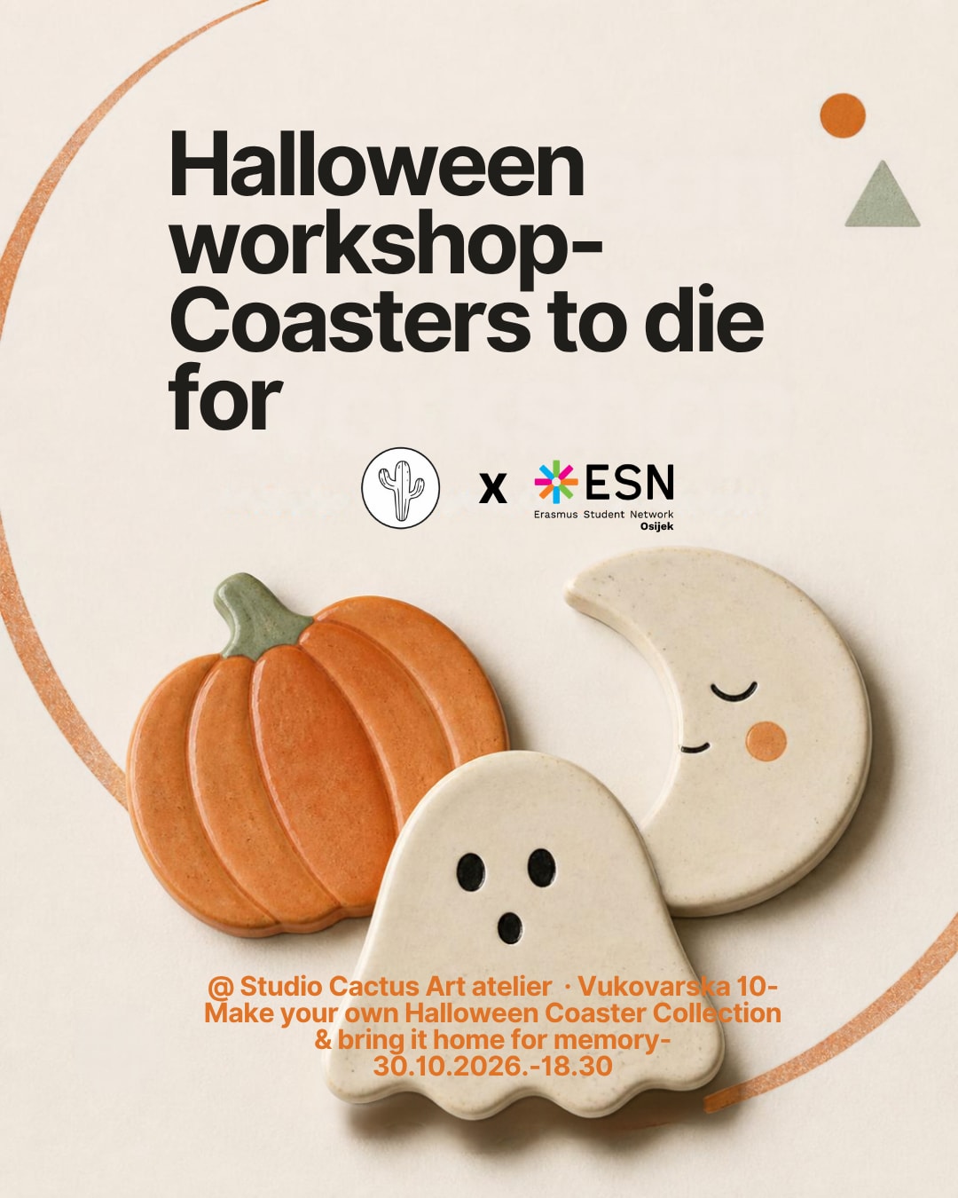 Halloween radionica bojanja drvenih podmetača