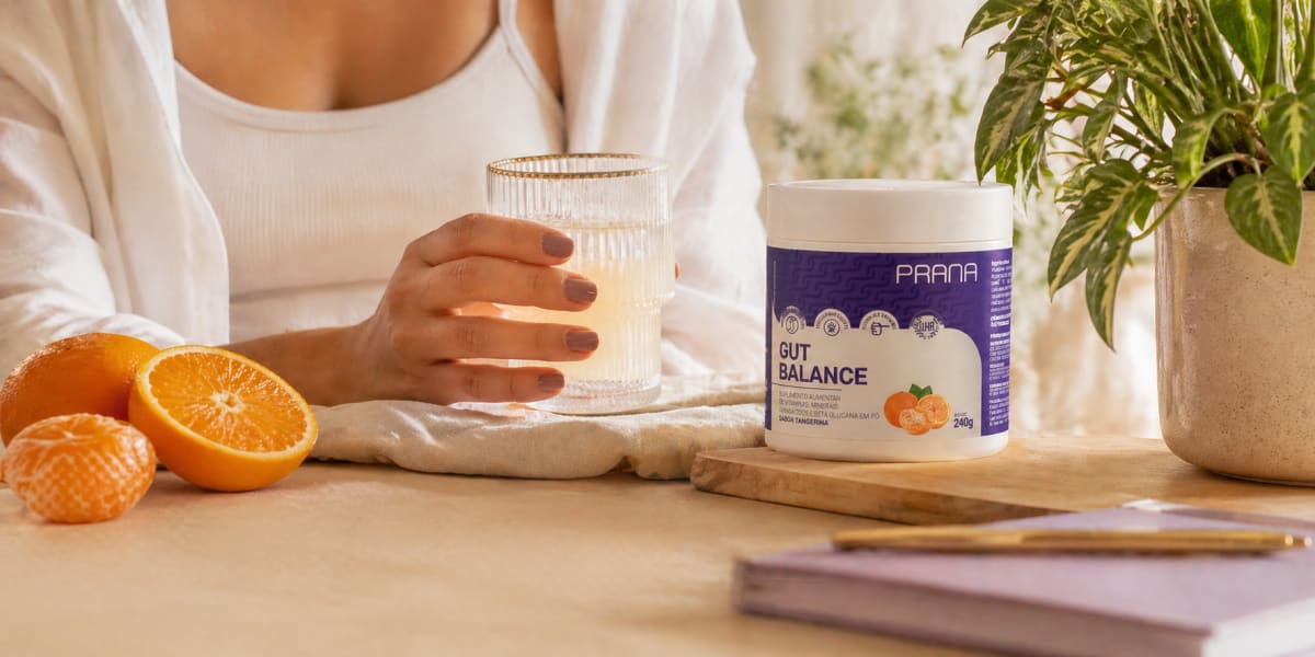 Ritual diário de saúde intestinal com Gut Balance Prana® — eleve seu dia