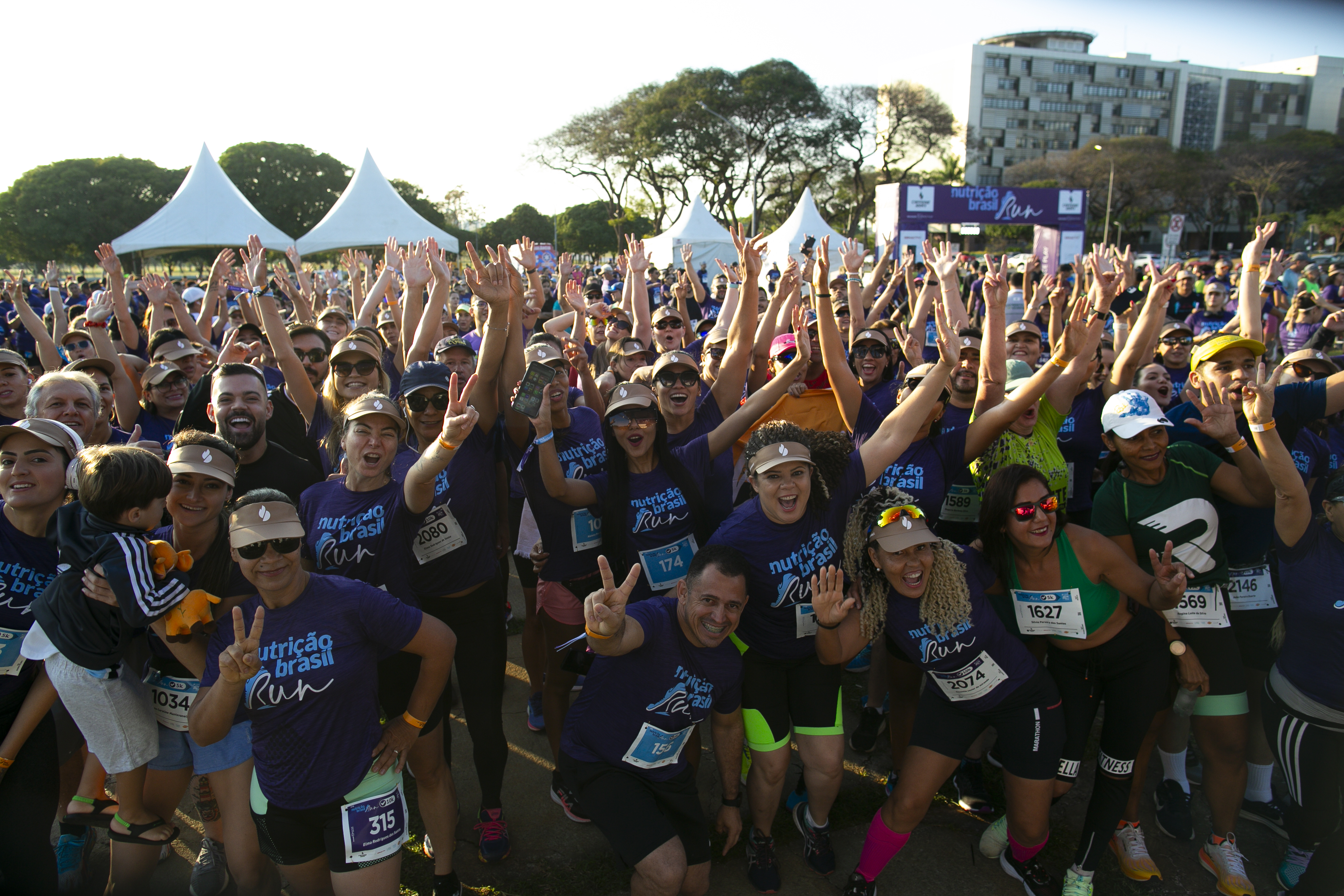 Arena de largada da NB Run no aquecimento