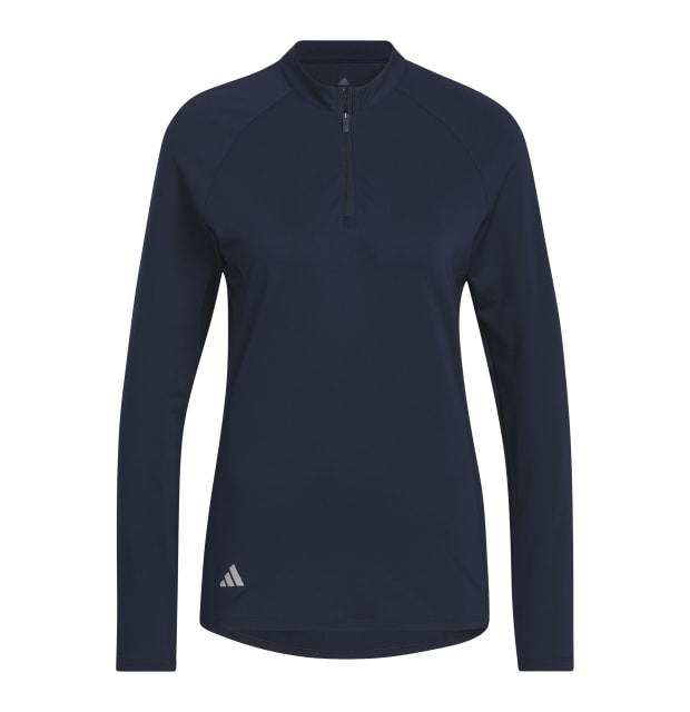 Adidas Women's Quarter-Zip Long Sleeve Golf Polo Shirt 