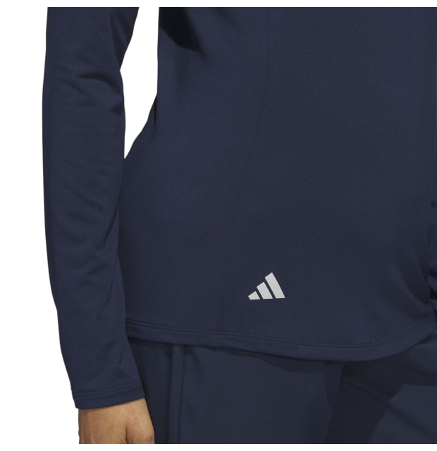 Adidas Women's Quarter-Zip Long Sleeve Golf Polo Shirt _03