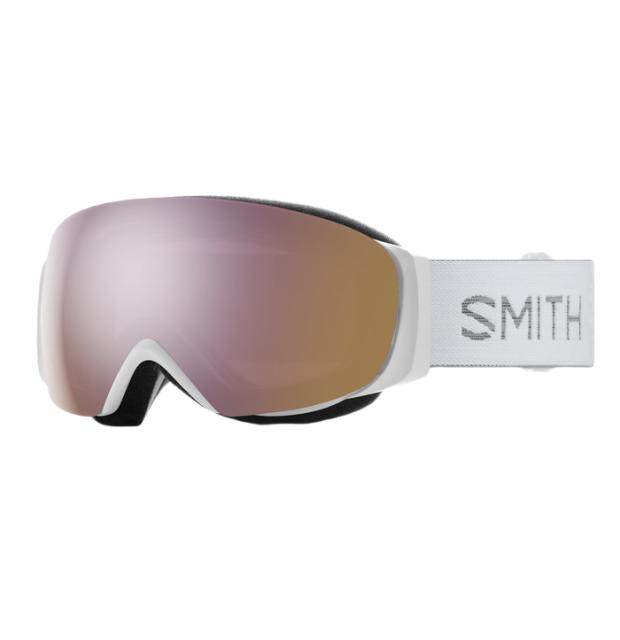 Smith I/O MAG S W White Chunky Knit - CP Everyday Rose Gold Mirror + CP Storm Rose Flash