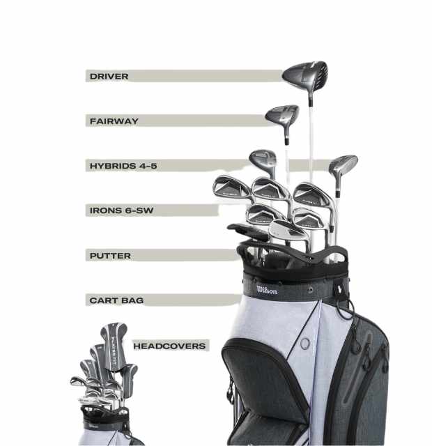 Wilson Player Fit Graphite Cart Bag Set LRH_01