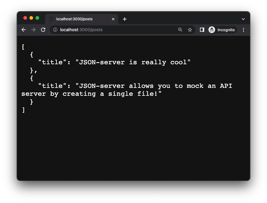 json-server in action