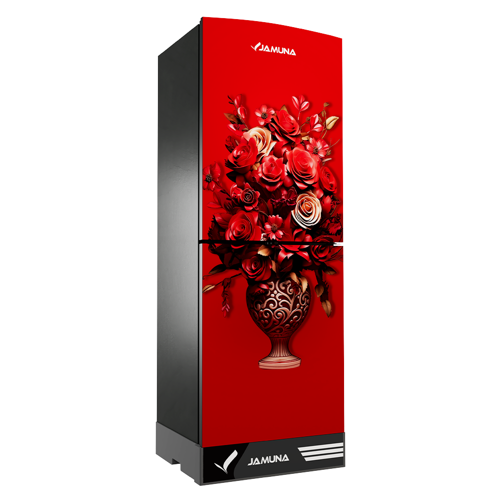 Jamuna 242L Refrigerator Red Flower