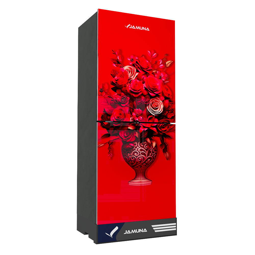 Jamuna 264L Refrigerator Red Flower