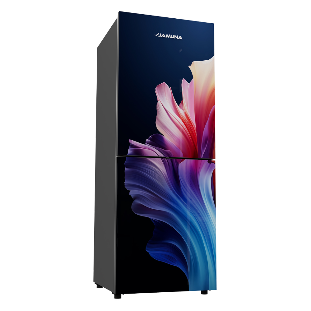 Jamuna 308L Refrigerator Blue Hibiscus