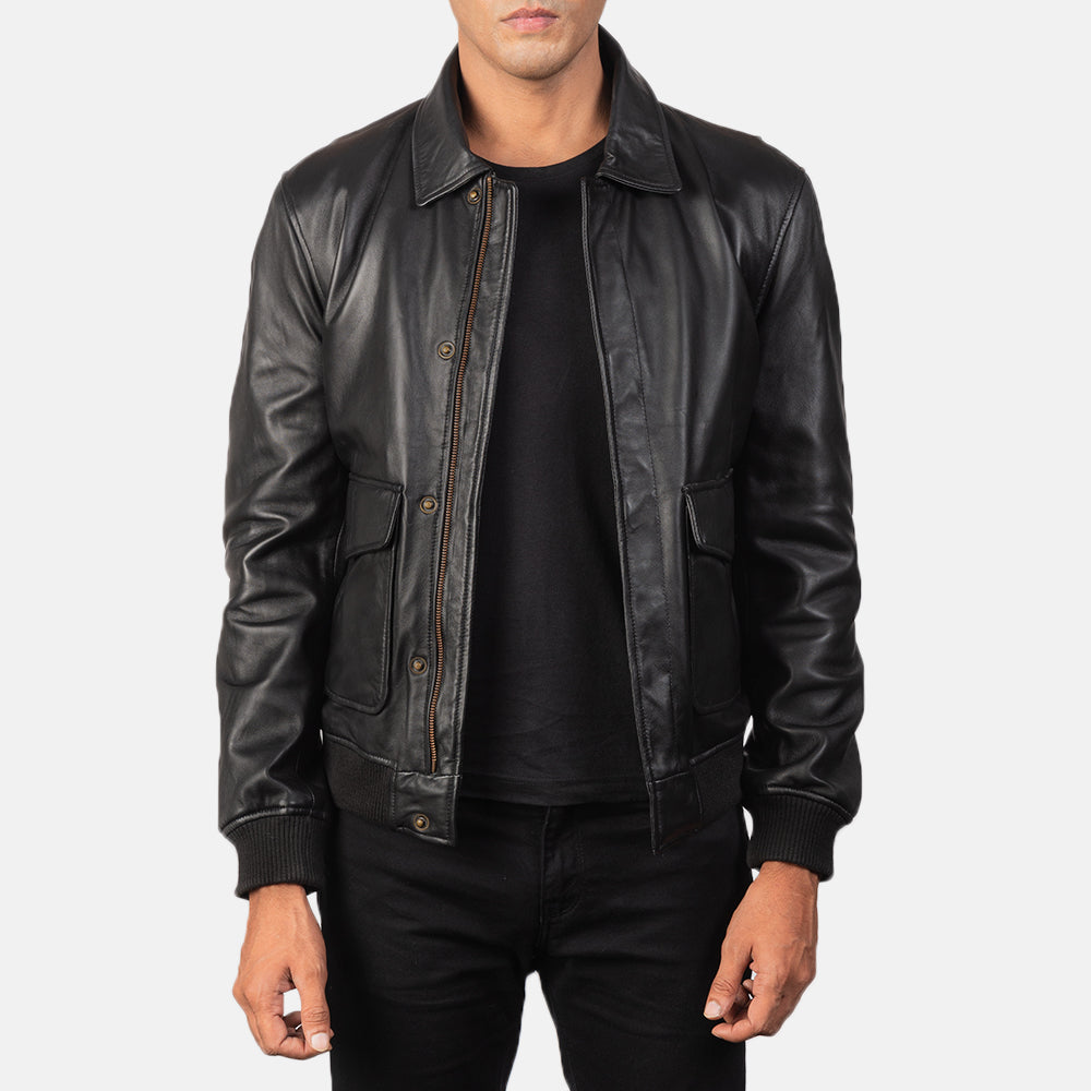 Coffmen A2 Men's Sheepskin Leather Bomber Jacket