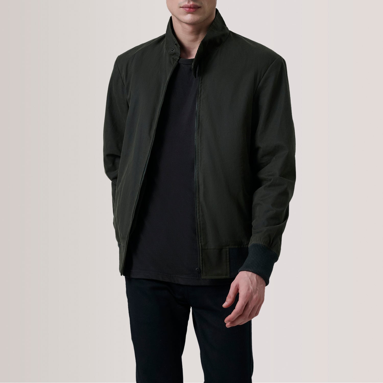 Morrison Men's Waxed Canvas Flannel Bomber Jacket