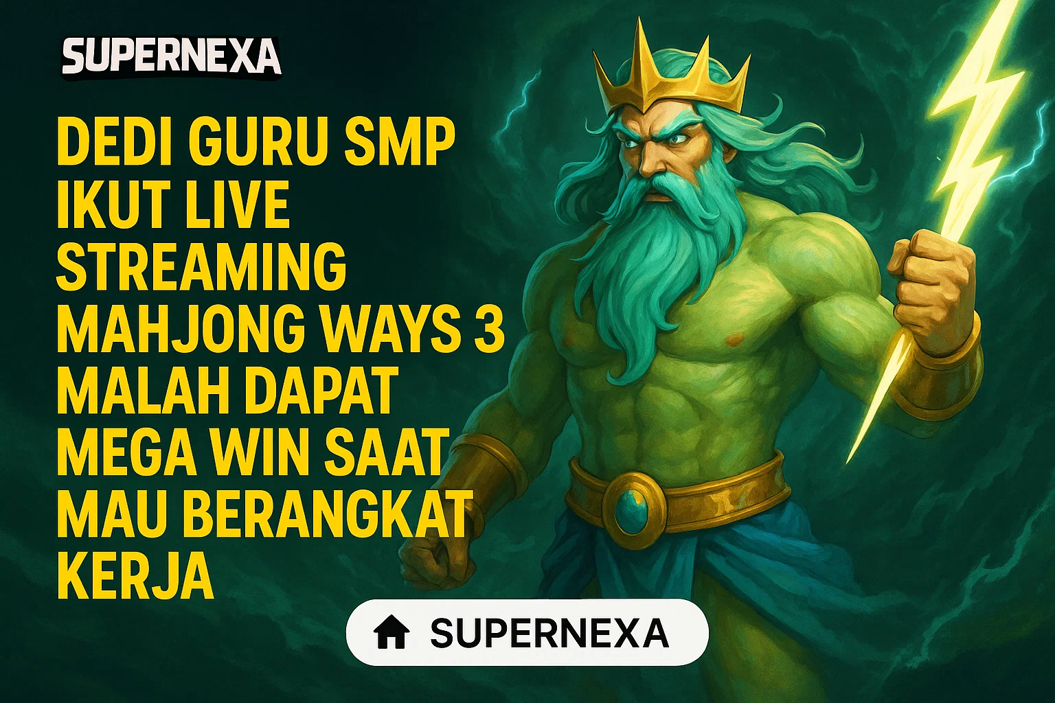 Dedi Guru SMP Ikut Live Streaming Mahjong Ways 3 Malah Dapat Mega Win Saat Mau Berangkat Kerja