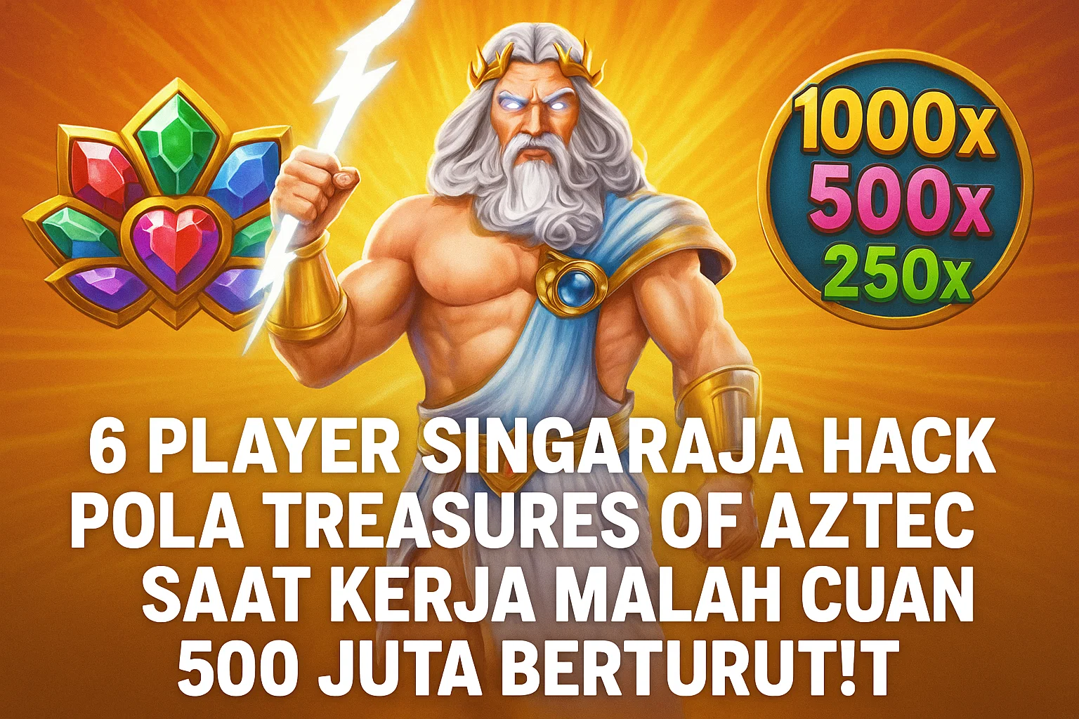 6 Player Singaraja Hack Pola Treasures of Aztec Saat Kerja Malah Cuan 500 Juta Berturut