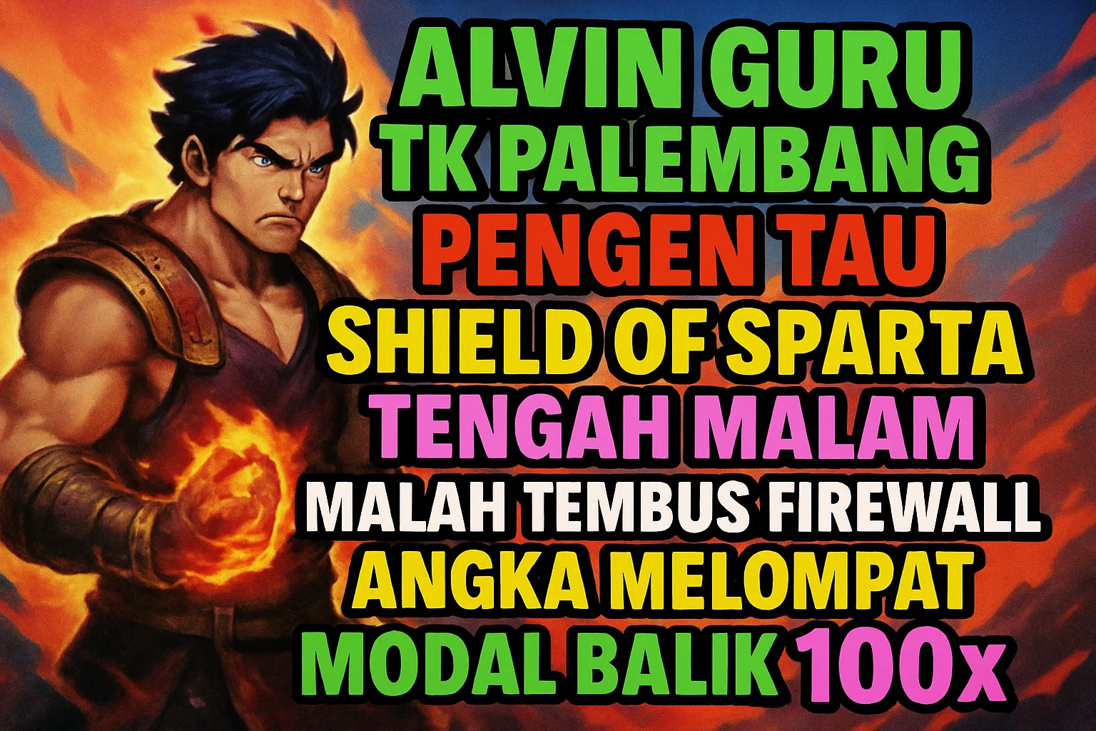 Alvin Guru TK Palembang Pengen Tau Shield of Sparta Tengah Malam Malah Tembus Firewall Angka Melompat Modal Balik 100x