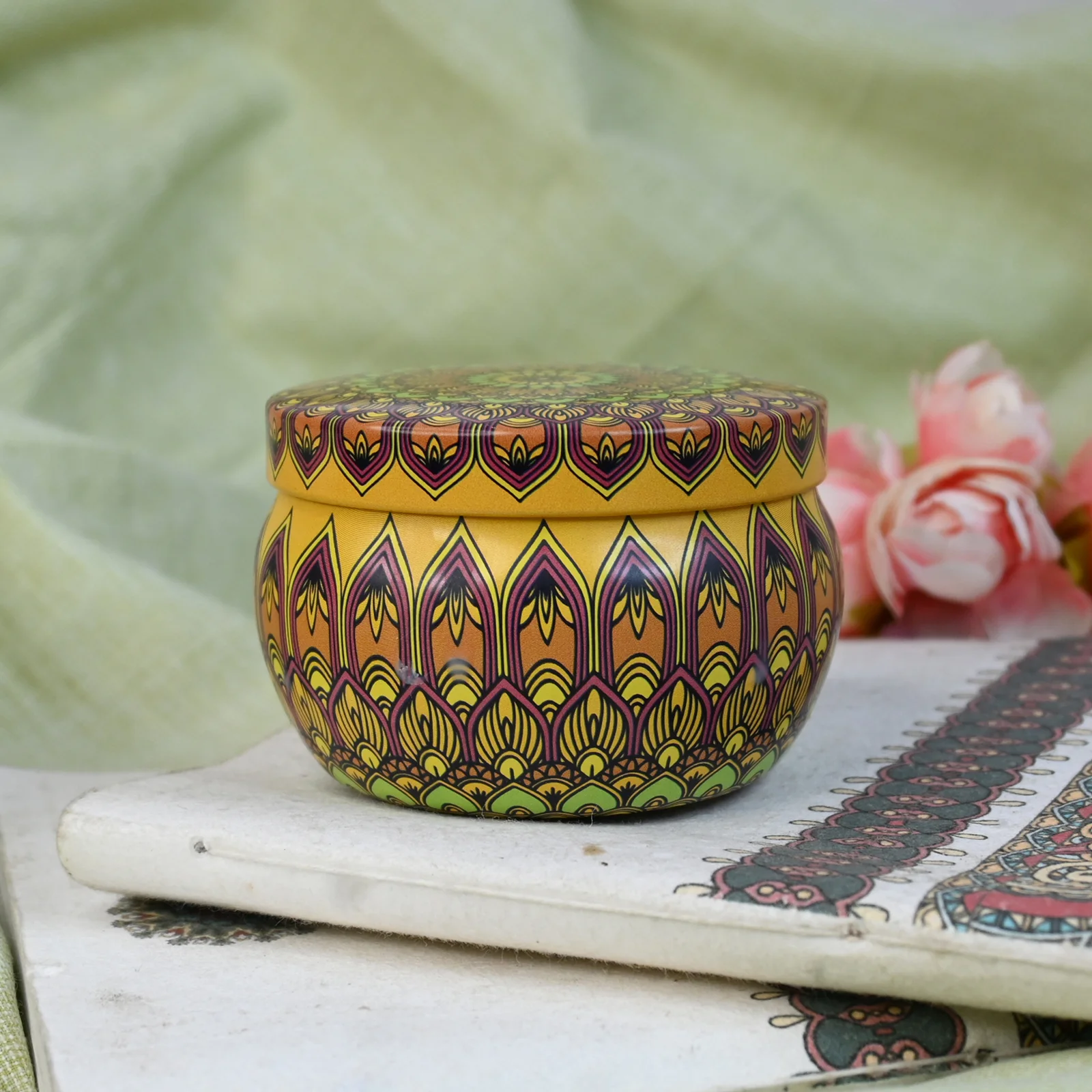 Mandala Candle Tin