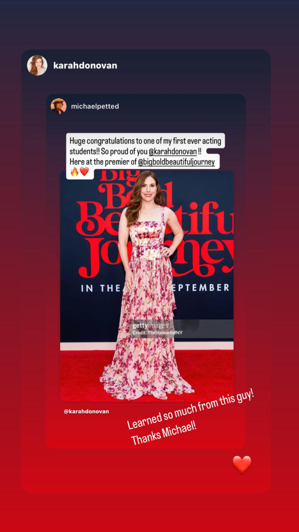 Actors performing an intense scene in class