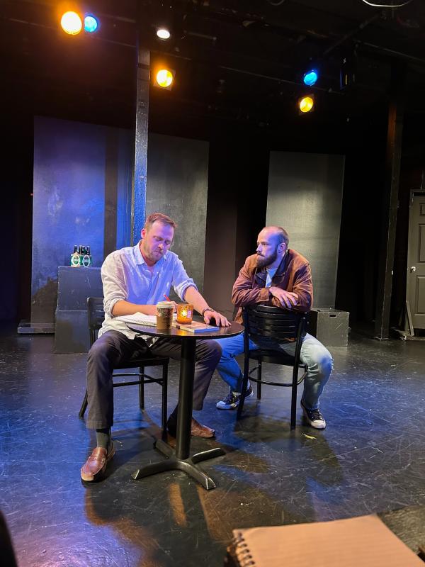 Michael Petted coaching actors during class