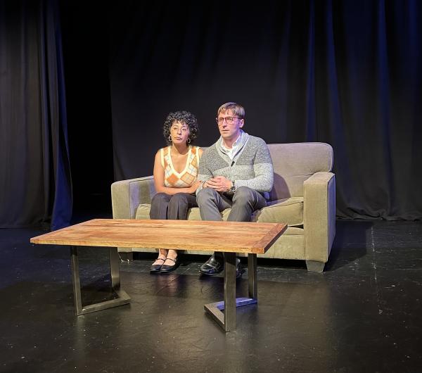 Actors rehearsing a scene in class