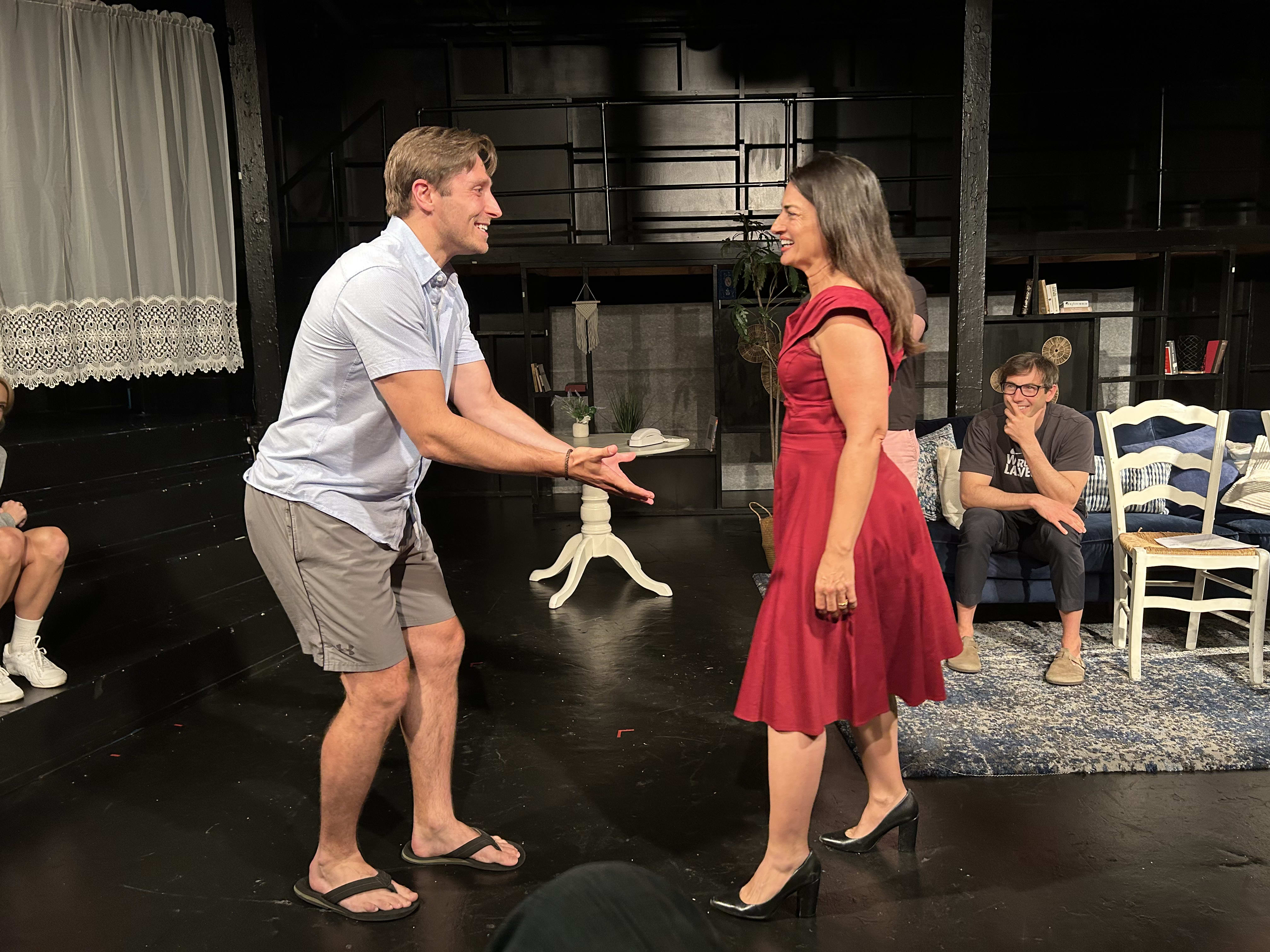 Actor performing authentically in class