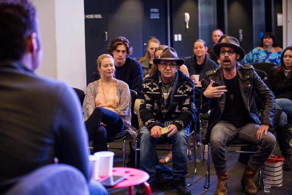 Actors working on a scene in class with Michael Petted