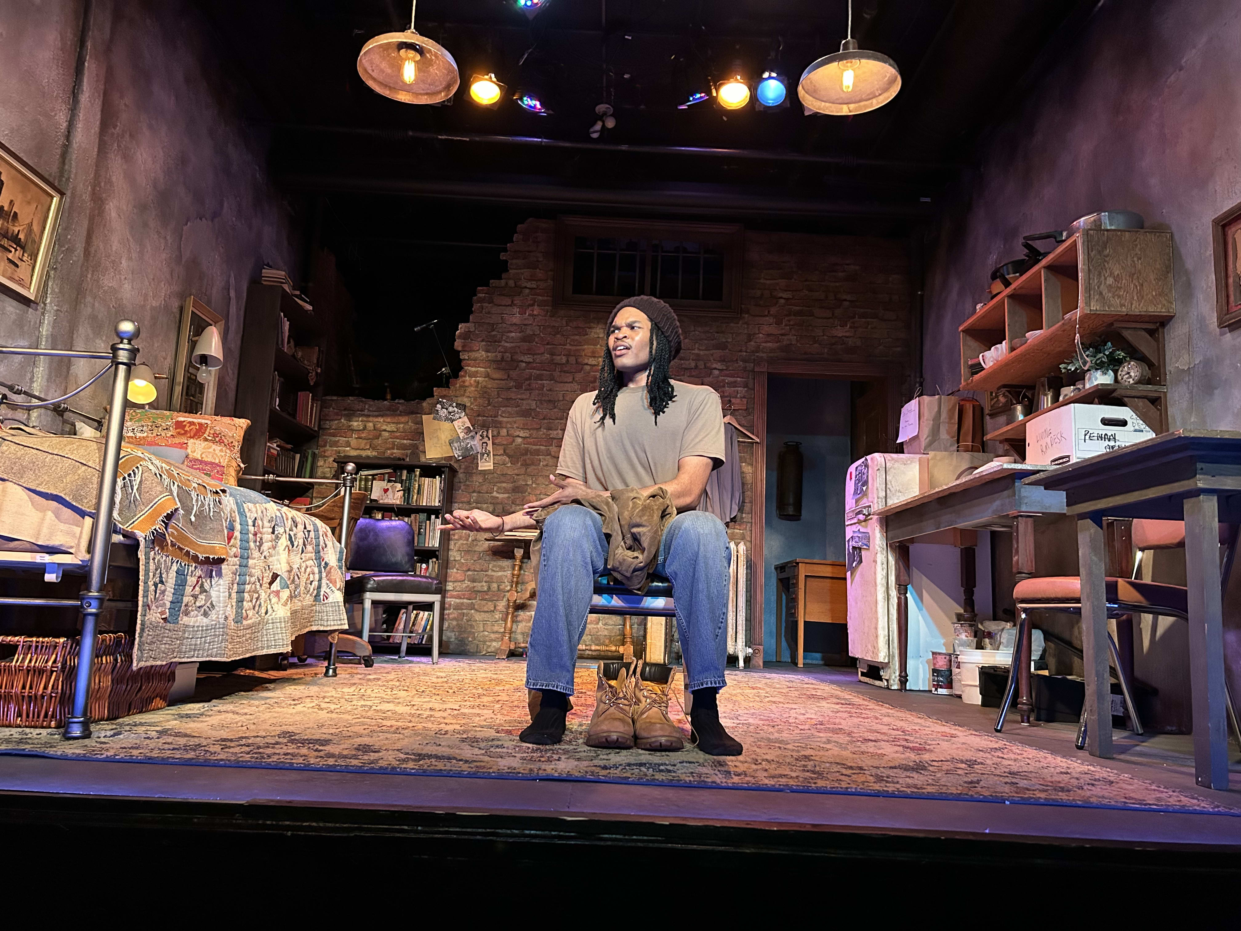 Group of actors performing together in class