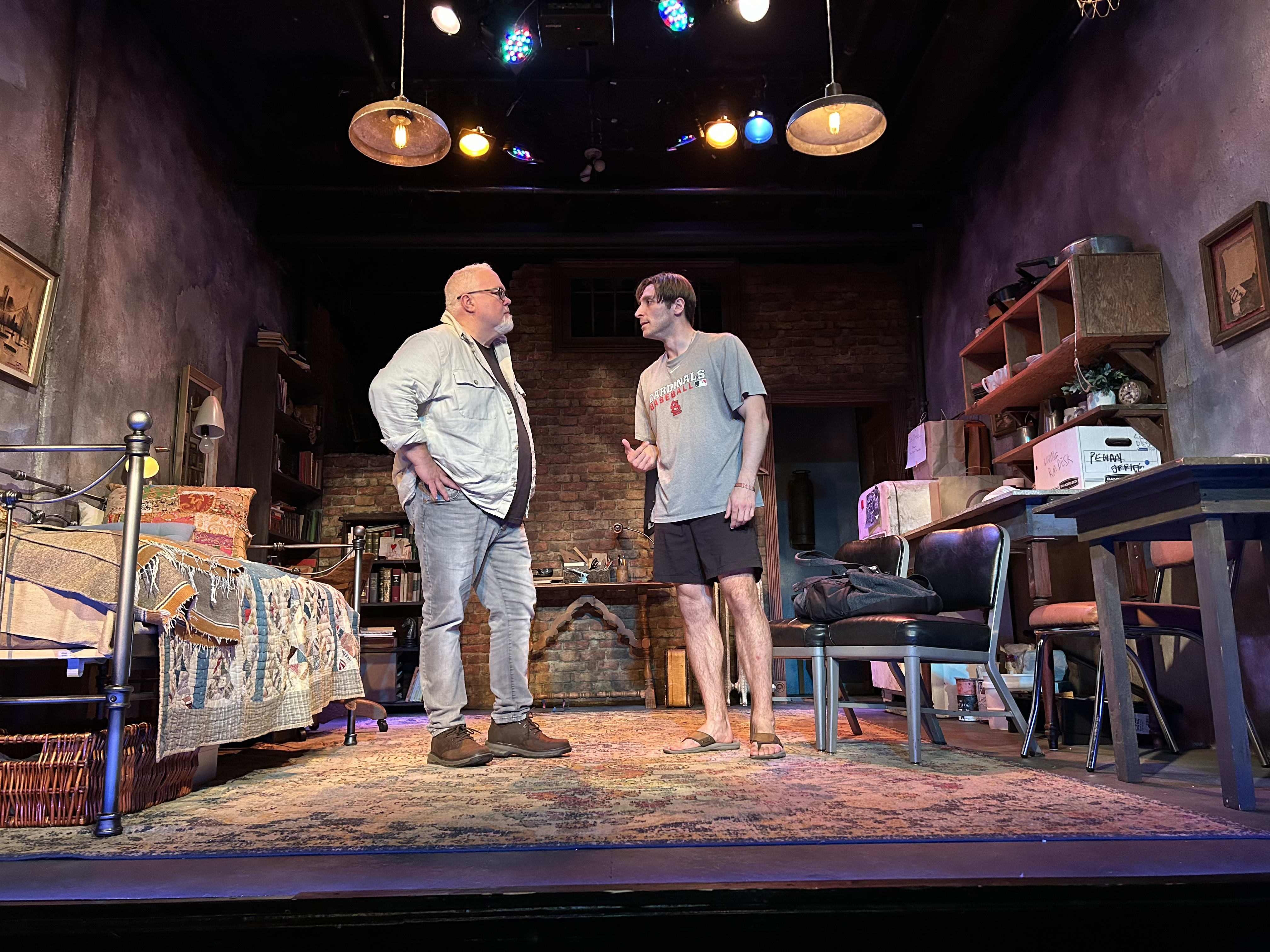 Actor in an emotional moment during class