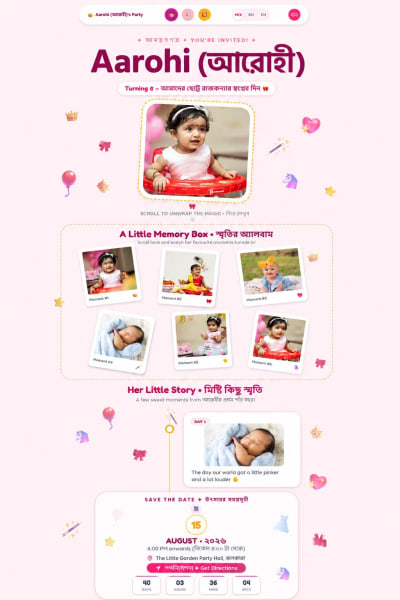 Kids Princess Blush Birthday