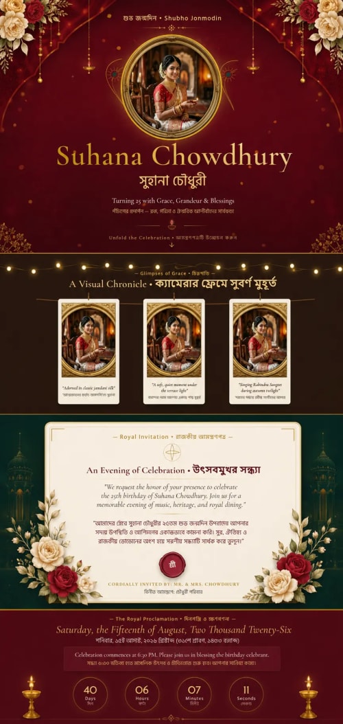 Royal Bengali Birthday Celebration