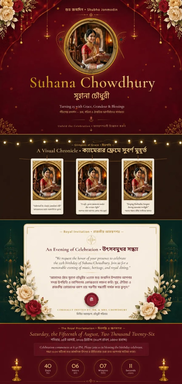 Royal Bengali Birthday Celebration