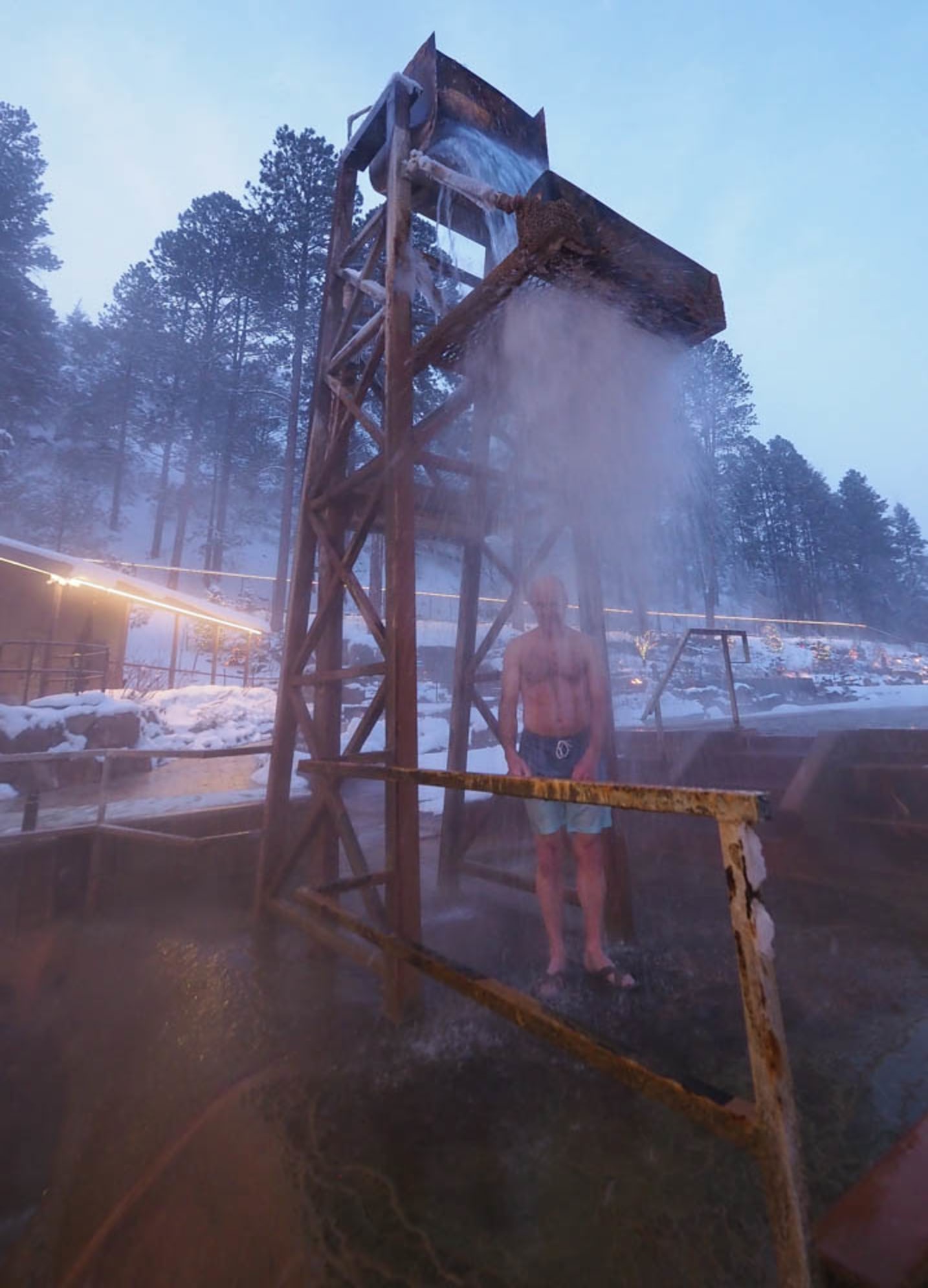 After a hard day of skiing, kick back at Durango Hot Springs picture