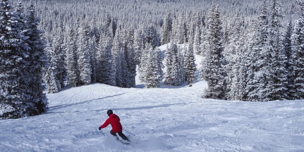 chris skiing Copper Mountain for 2021-22 ski season story
