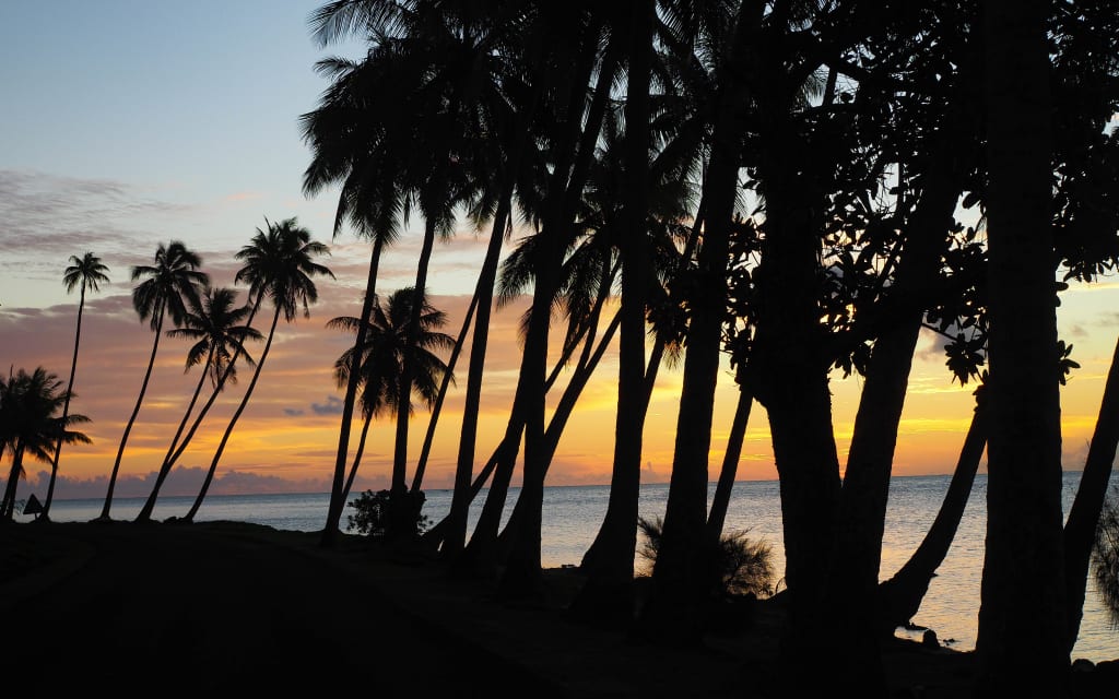 sunset bora bora